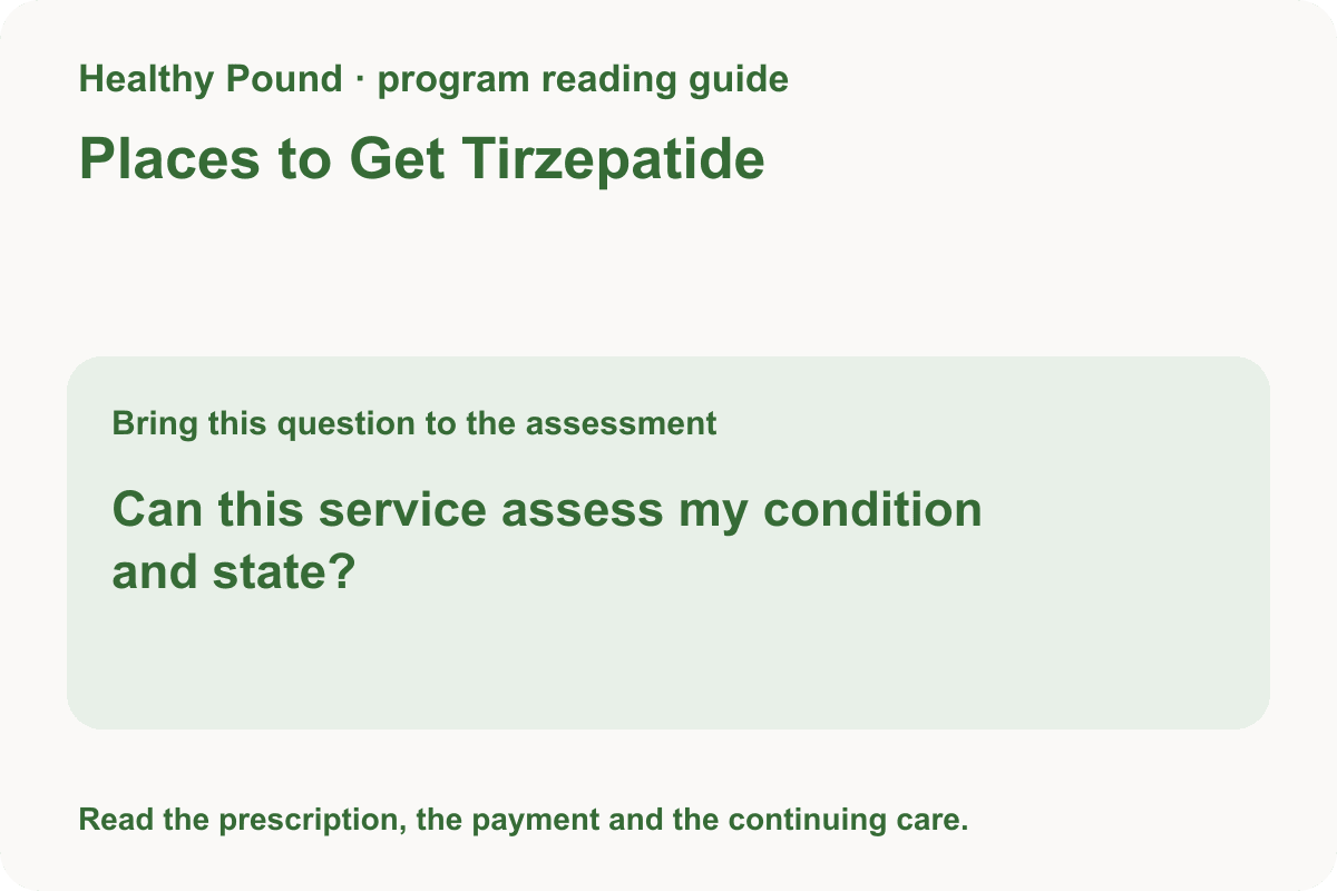 Best Places to Get Tirzepatide: Assess the Care Route