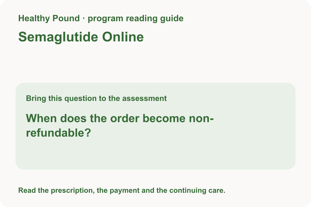 Semaglutide Online: Assessment, Prescription and Payment